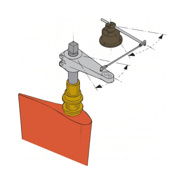 картинка Датчик угла поворота 0-190 Ом, два указателя, Marine Rocket