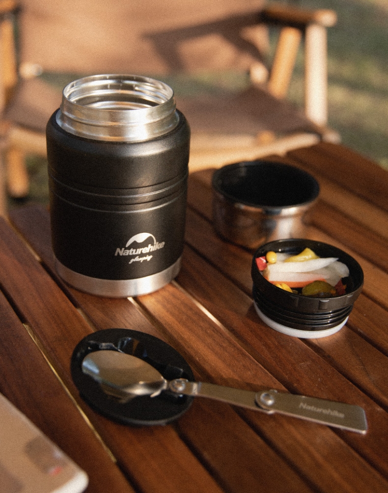 картинка Термос Naturehike NH20SJ041  750мл (для еды) , черный, 6927595767481