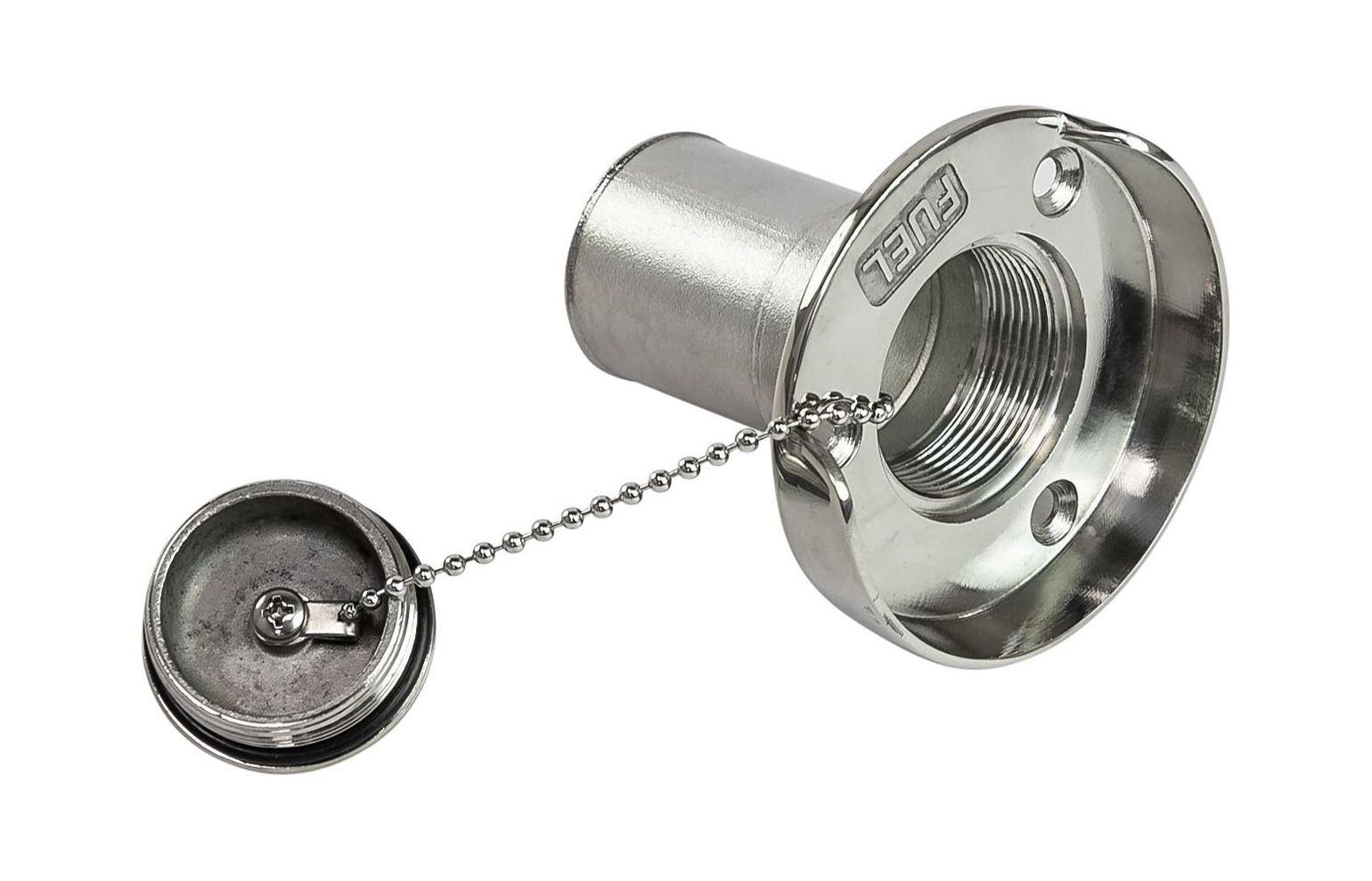 картинка Горловина заливная 38 мм с грязеотводом, нержавеющая сталь, Marine Rocket