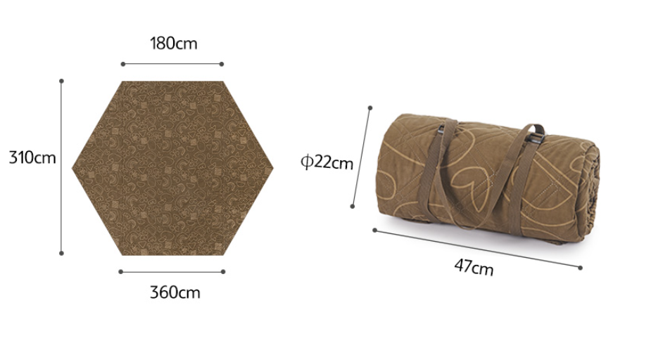 картинка Палатка Naturehike Hexagonal 3-4-местная, автоматическая, хаки (бежевая)