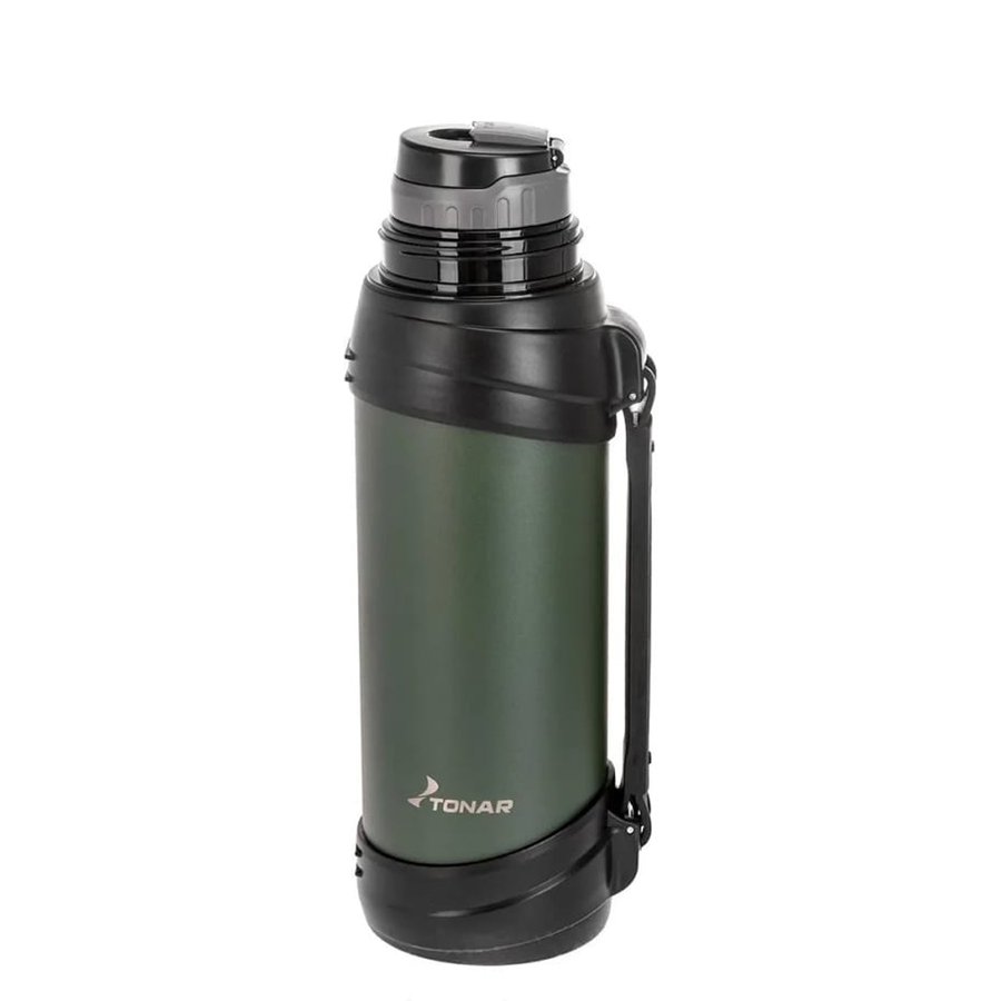 картинка Термос ТОНАР 2500ML хаки (дополн.пласт.чашка, ручка)