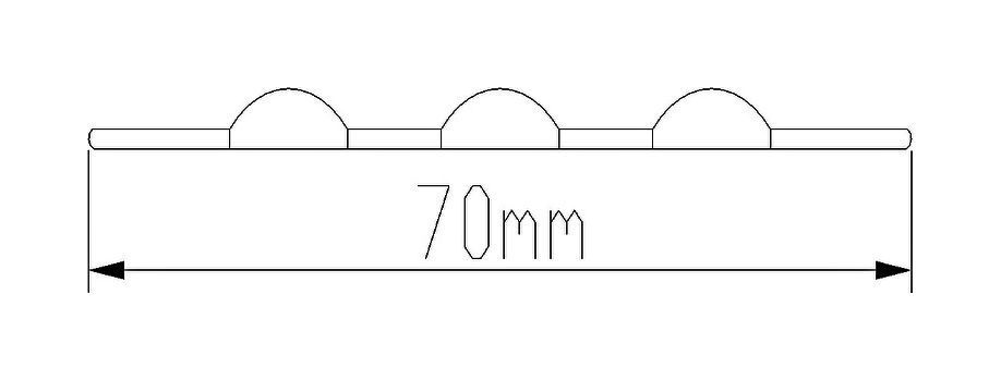 картинка Лента дублирующая тип d1, черная, 70 мм (килевая)
