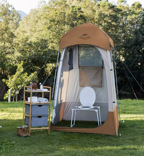 картинка Палатка Naturehike душ-туалет, алюминиевый каркас,  коричневый