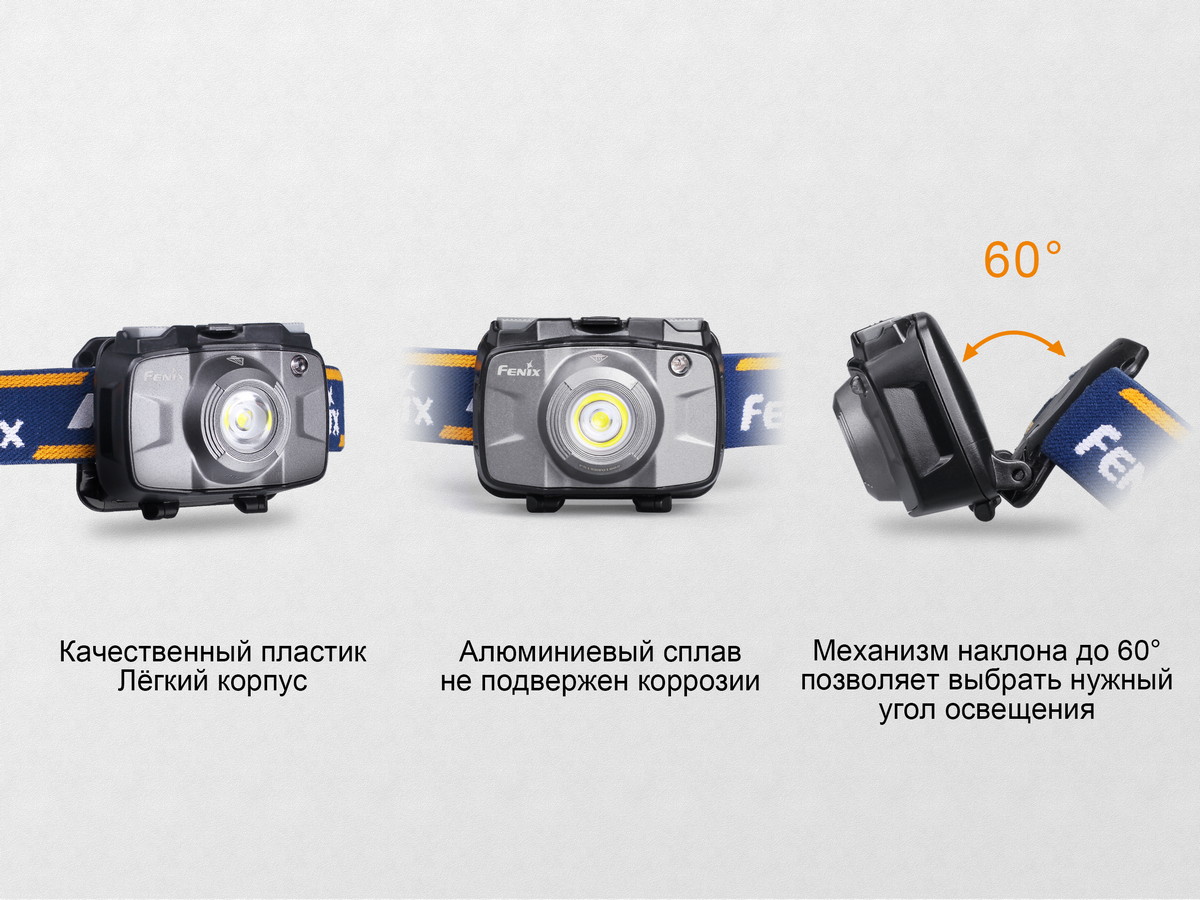 картинка Налобный фонарь Fenix HL30 (2018) Cree XP-G3 серый