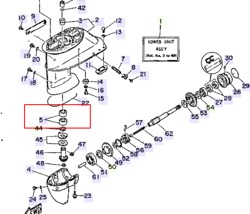 картинка Подшипник игольчатый Yamaha (18x22x19) (Omax)