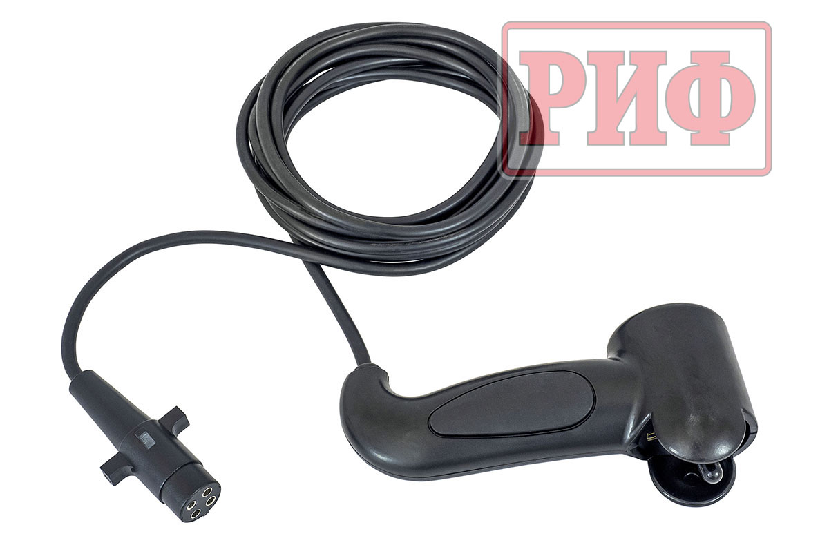 картинка Лебёдка переносная 12000 РИФ c квадратом для фаркопа, стальной трос облегченная