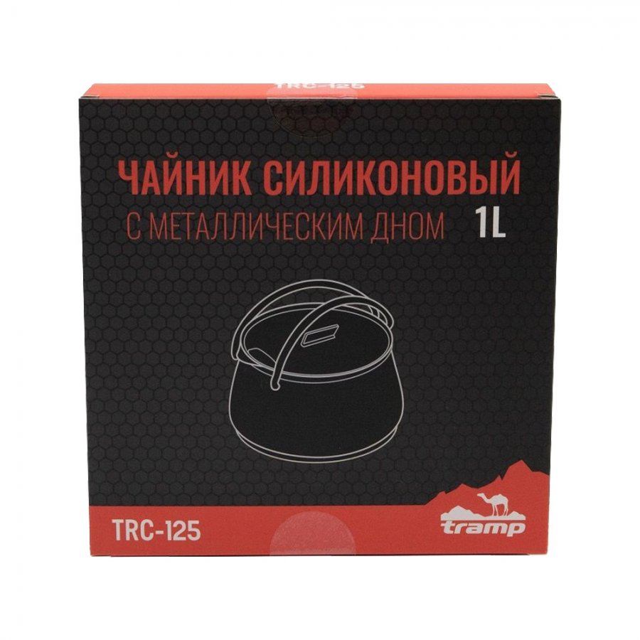 картинка Чайник Tramp складной силиконовый 1 л (оливковый)