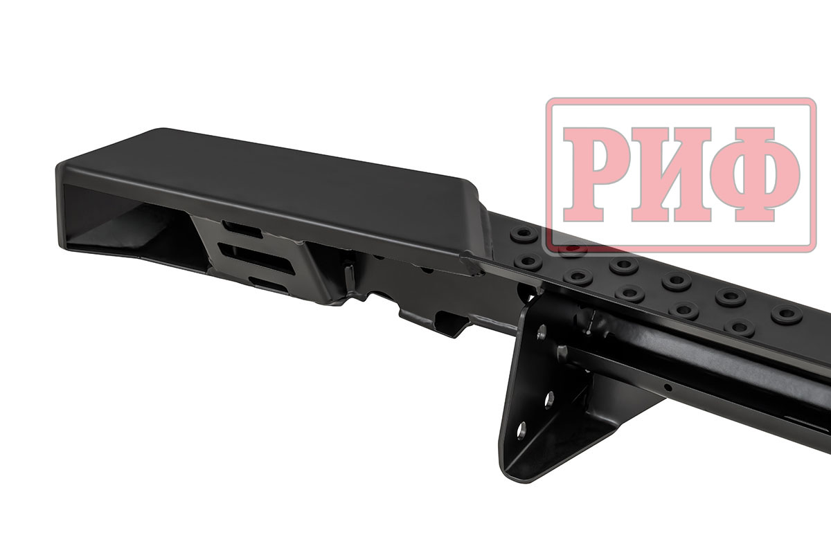 картинка Бампер задний РИФ УАЗ Буханка с фонарями, возможностью установки фаркопа, стандарт