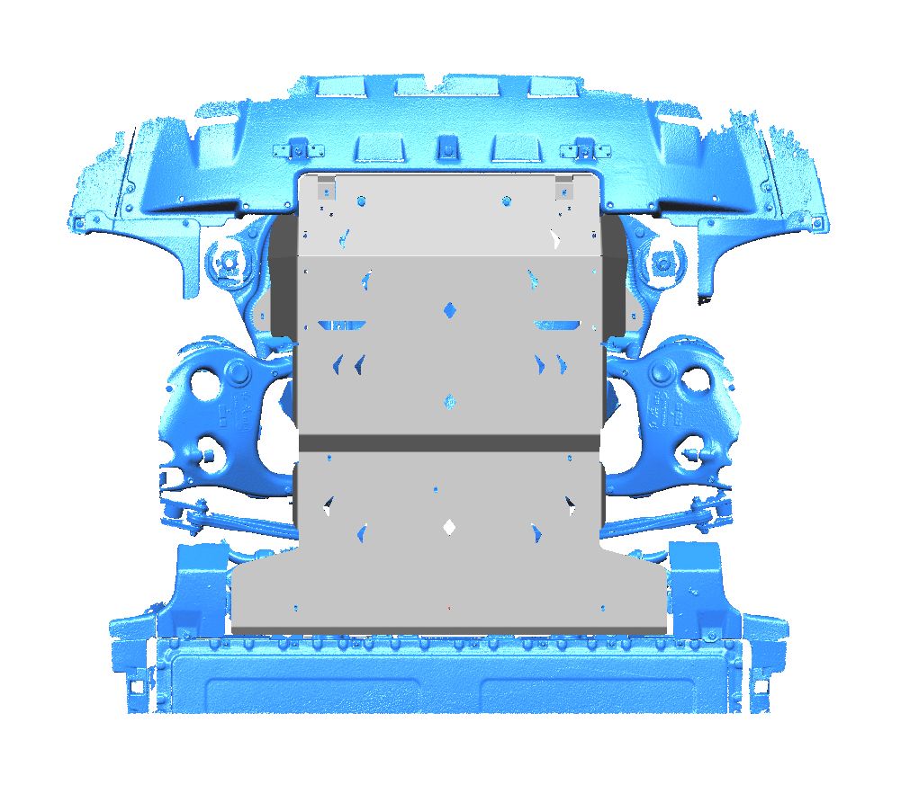 картинка ЗАЩИТА ЗАДНЕГО ЭЛЕКТРОМОТОРА HONGQI E-HS9 (2022-) (АЛЮМИНИЙ 4 ММ)
