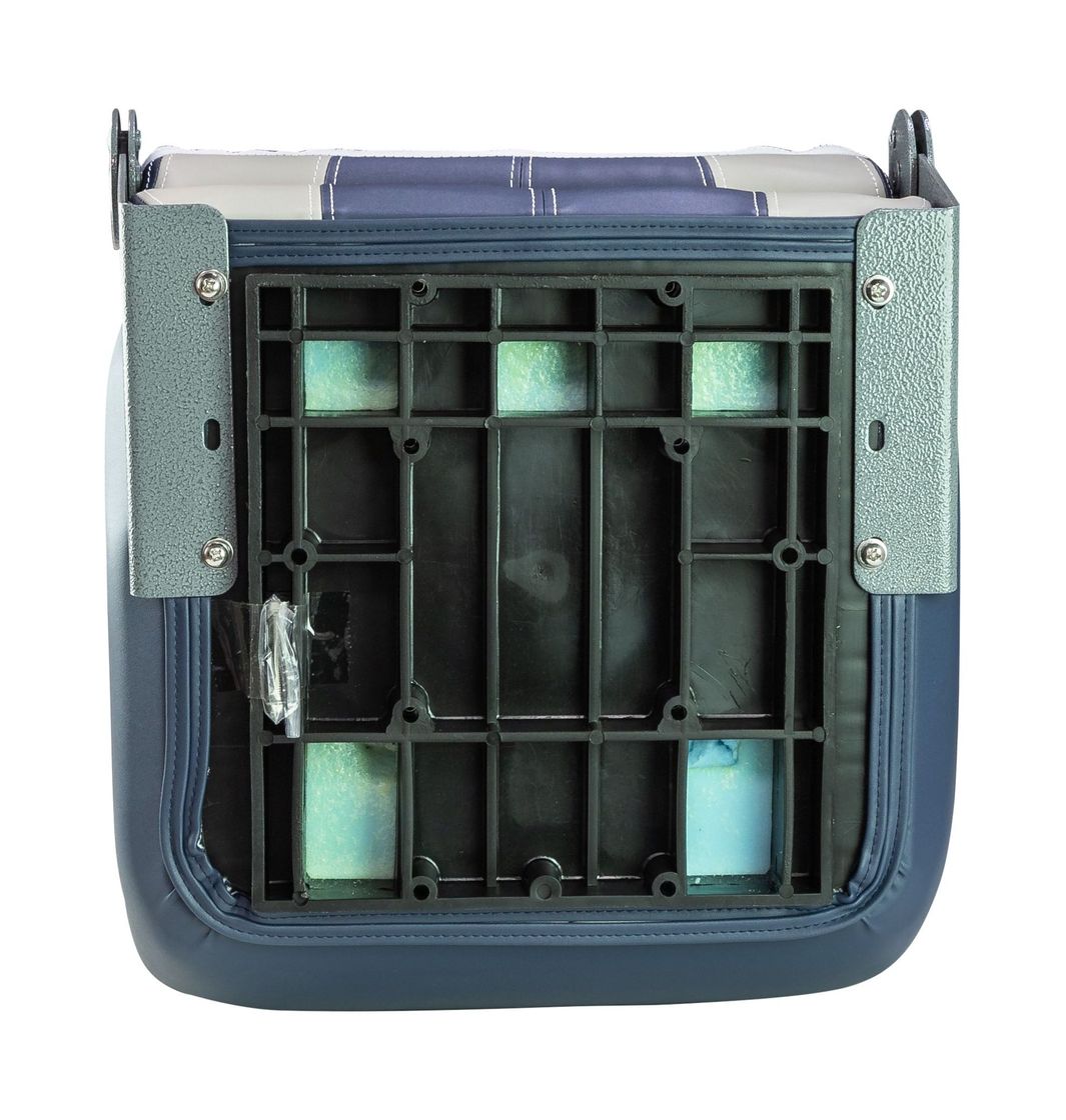 картинка Кресло складное мягкое SPORT с высокой спинкой, синий/серый