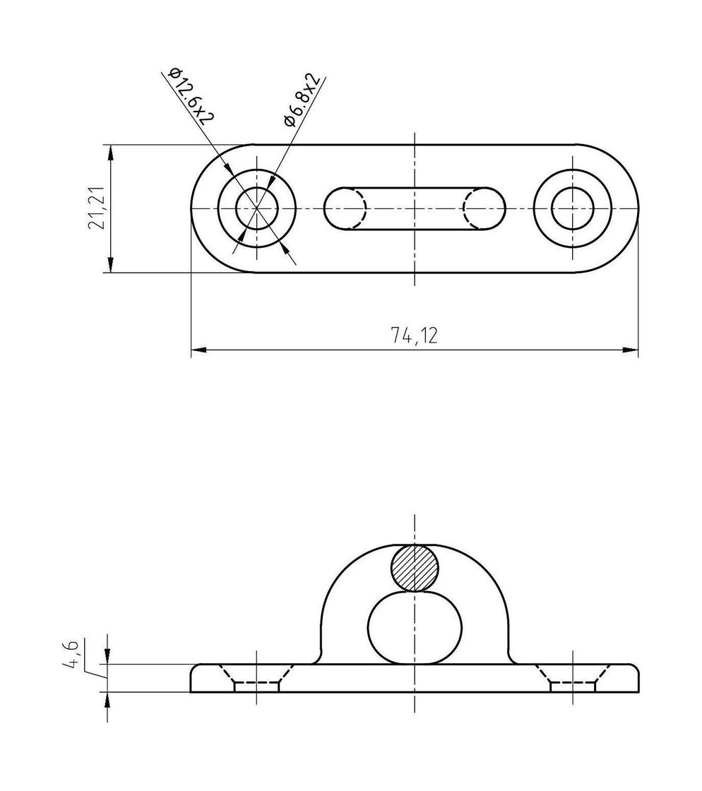 картинка Серьга с овальным основанием, 76 мм