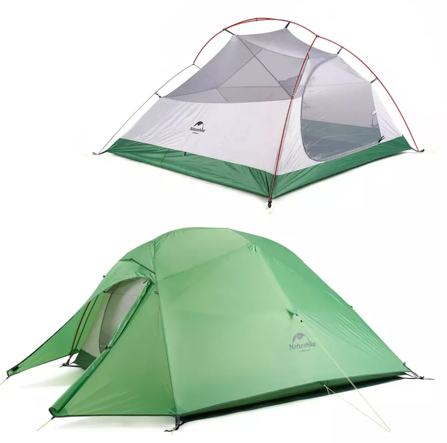 картинка Палатка Naturehike Cloud Up 3-местная, алюминиевый каркас, сверхлегкая, зеленый