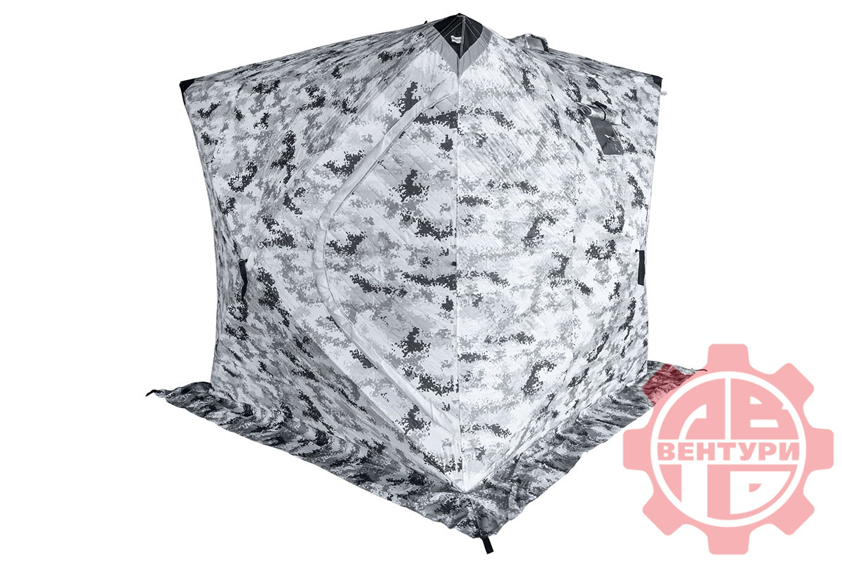 картинка Палатка зимняя Улов КУБ утепленная., пиксель-зима 200*200*210см.