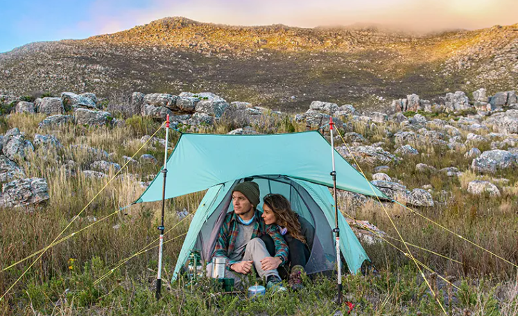картинка Палатка Naturehike Outdoor 2-местная, алюминиевый каркас, сверхлегкая, голубой