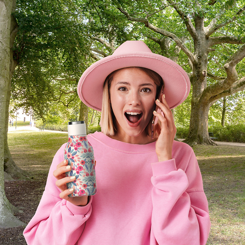 картинка Термобутылка URBAN, 460 мл, цветы