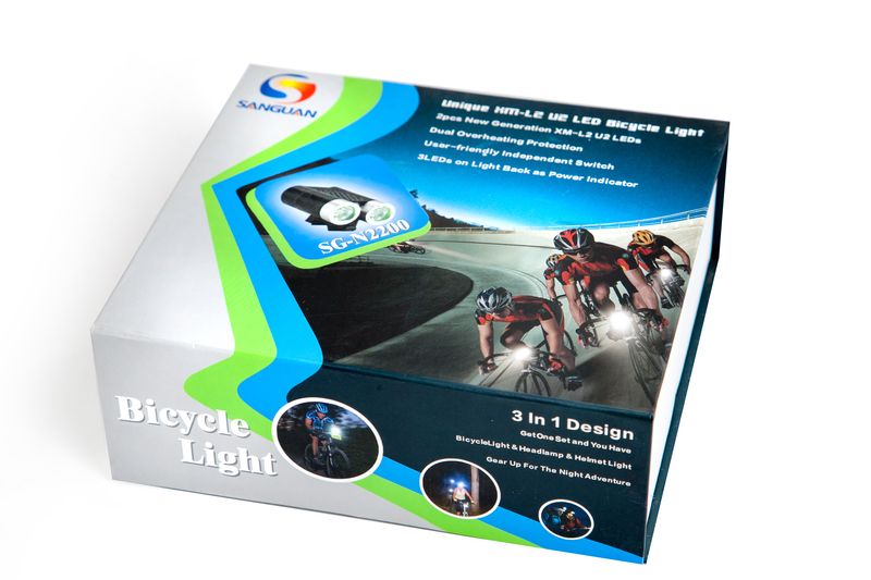 картинка Фара велосипеда SG-T2200, CREE XM-L, 2 LED, 2000LM