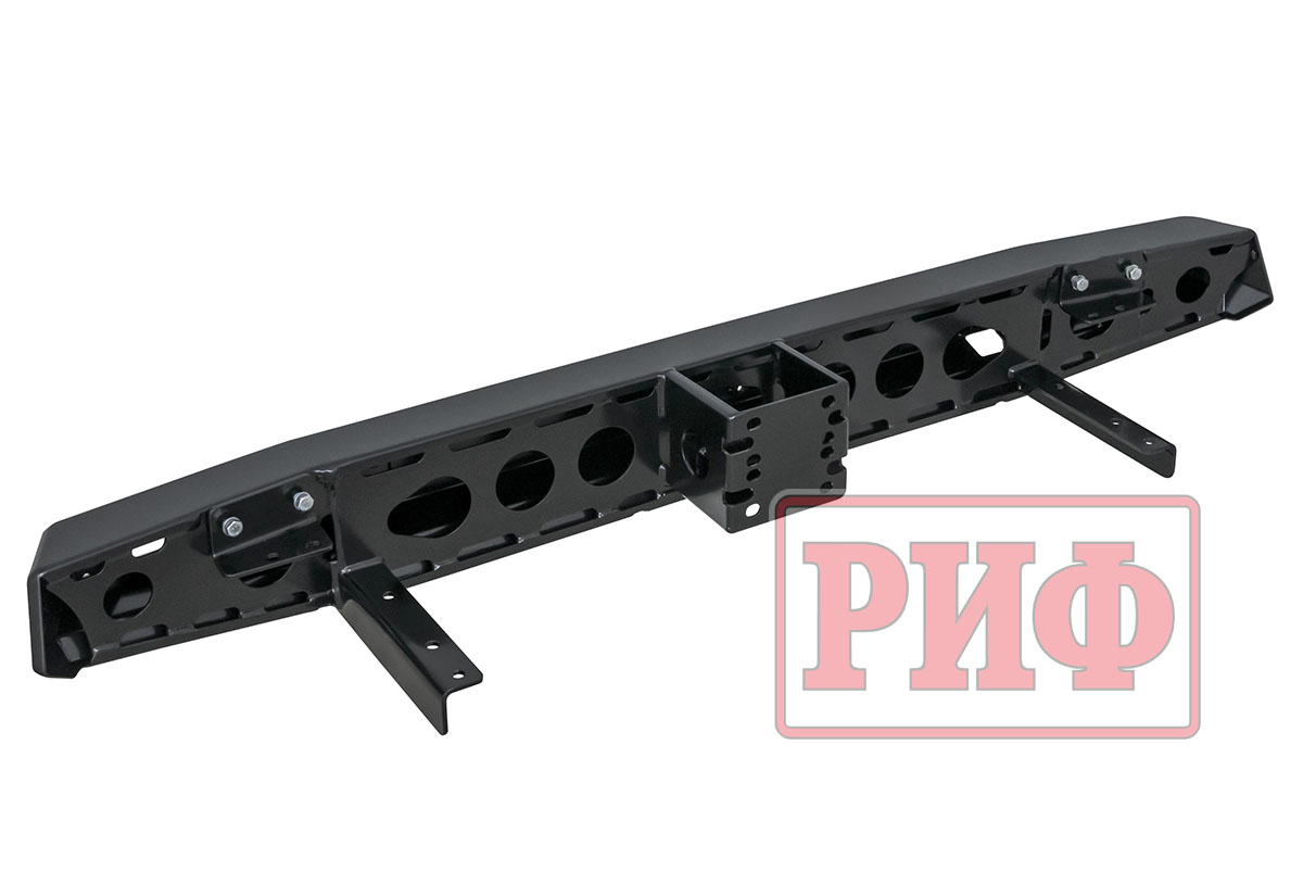 картинка Бампер задний РИФ УАЗ Хантер с квадратом под фаркоп и фонарями лифт