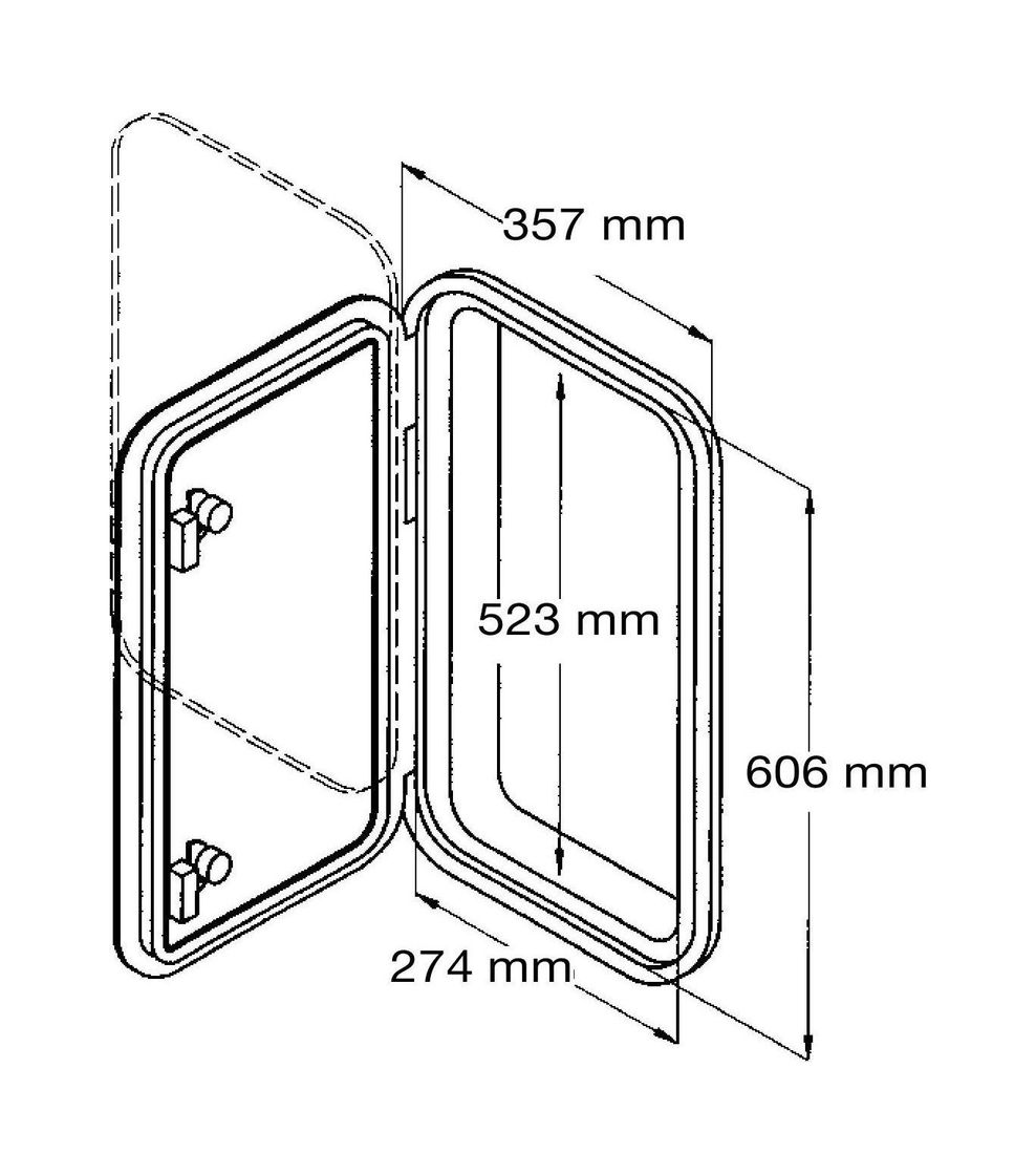 картинка Люк смотровой 357 х 606 мм, белый
