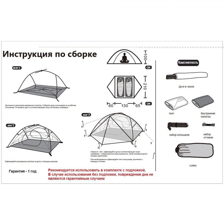 картинка Палатка Tramp Cloud 3 Si (dark green)