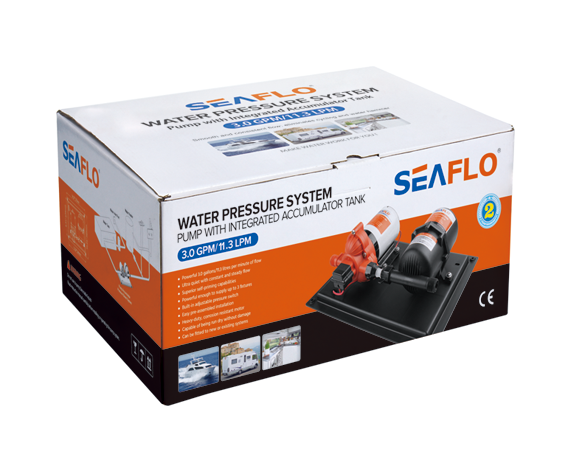 картинка Комплект автоматического насоса с расширительным бочком 0,75л, 12 В, SeaFlo