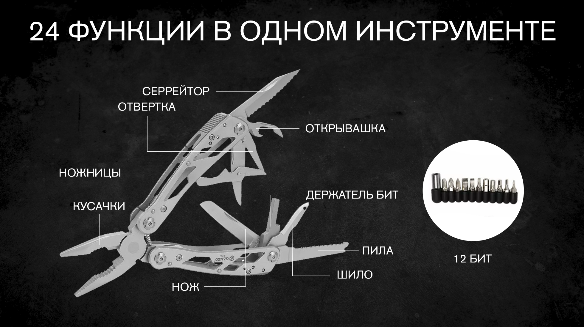 картинка Мультитул Ganzo G202
