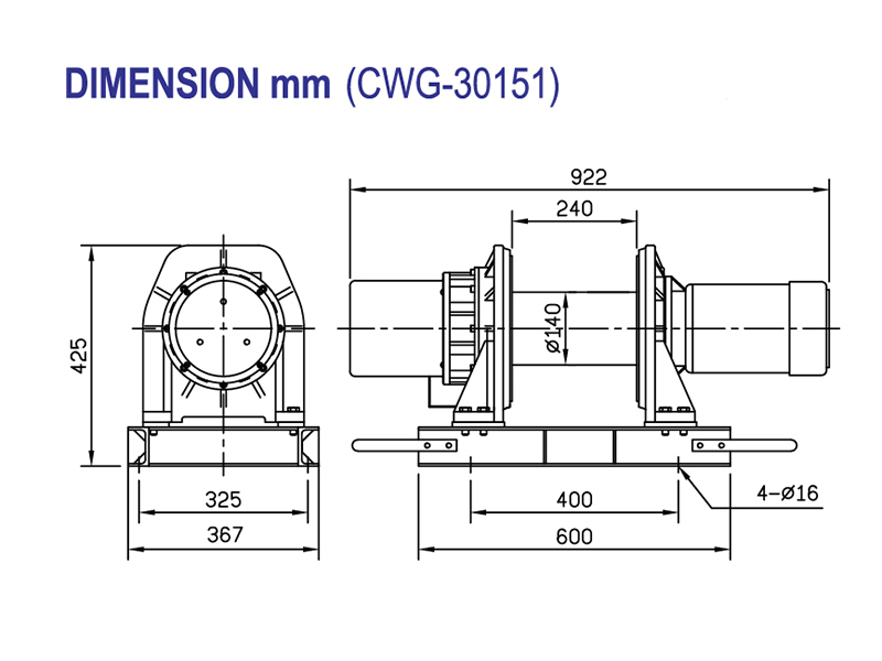 картинка Лебедка грузоподъемная COMEUP CWG-30151 (380В)