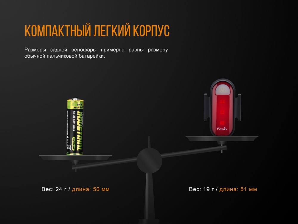 картинка Велофара задняя Fenix BC05R