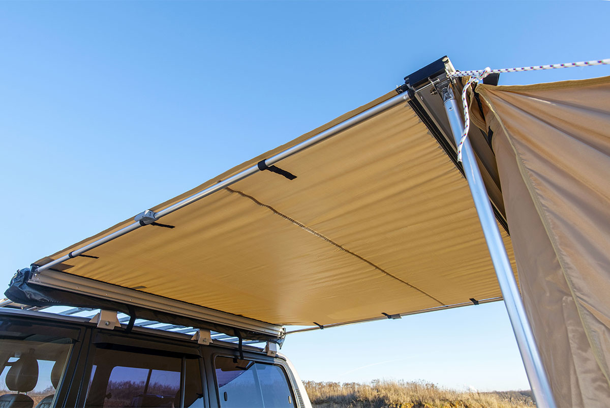 картинка Палатка с автомобильным тентом-маркизой, солнцезащитная РИФ  2х2 м 