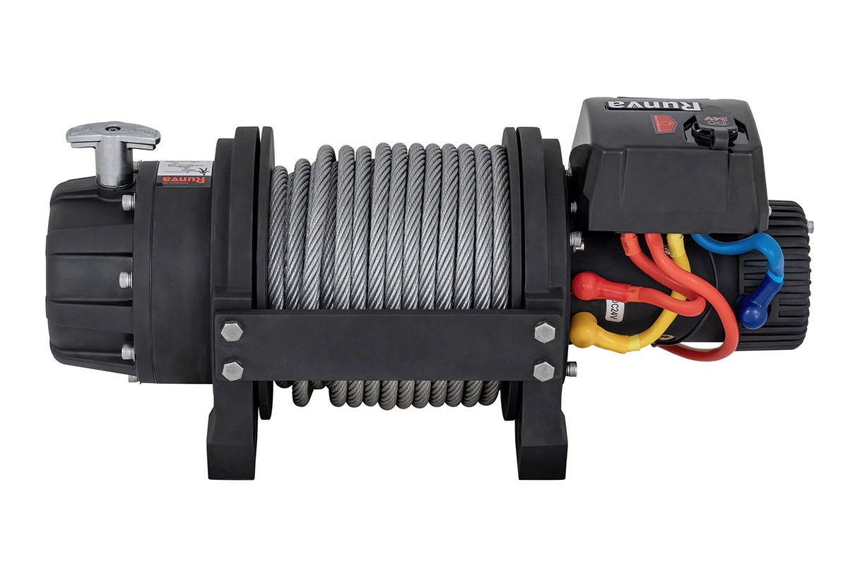 картинка Лебёдка Runva 25000 lbs 24V влагозащищенная, стальной трос