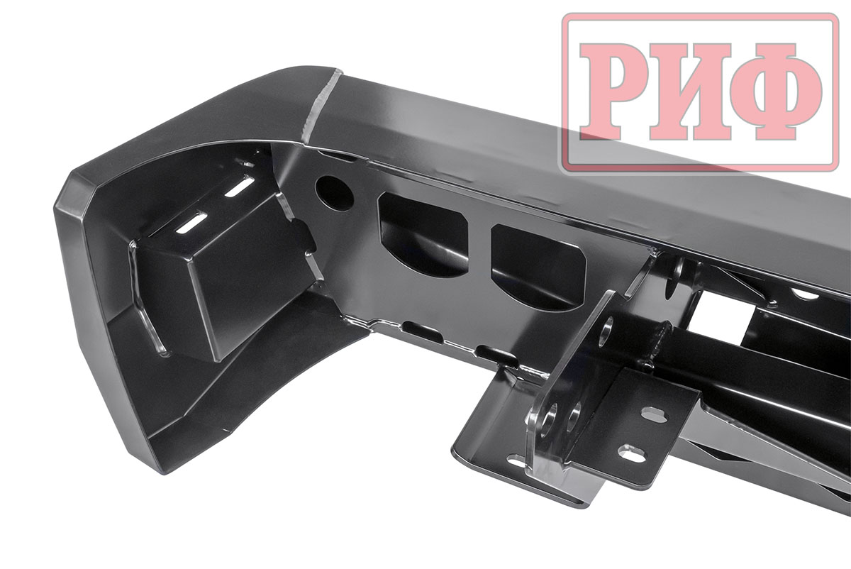 картинка Бампер задний РИФ силовой Toyota Tundra 2007+ с квадратом под фаркоп (без фонарей)
