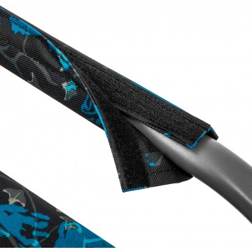 Кресло директорское NISUS Shark без столика (серый/голубой) 