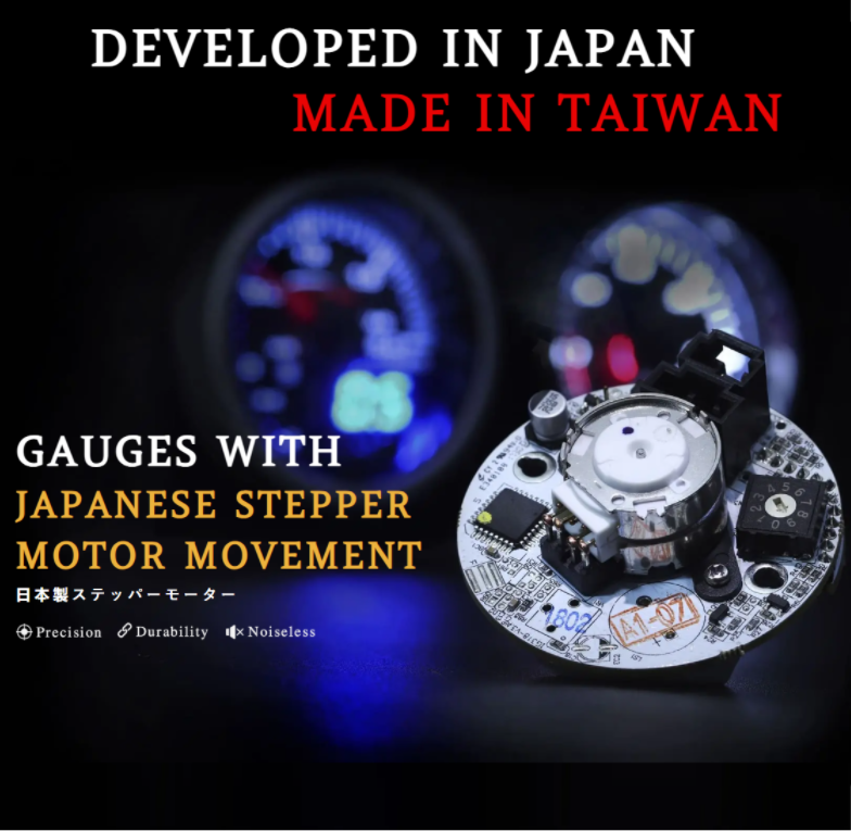 картинка Тахометр 0-7000 об/мин д.85мм (черный, хромированный ободок) (DEPO)