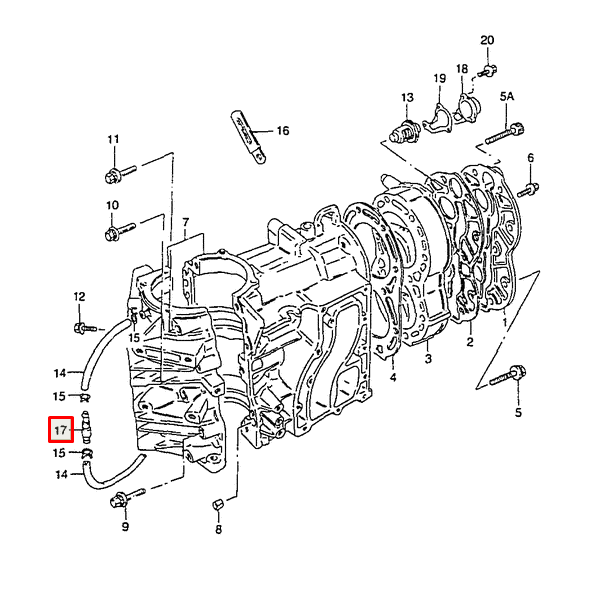 картинка Клапан перепускной блока цилиндров Suzuki DT 25-85 (Suzuki)