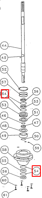 картинка Стопорное кольцо сальников водомета (PNFM40E-31006; 517) (PREMARINE)