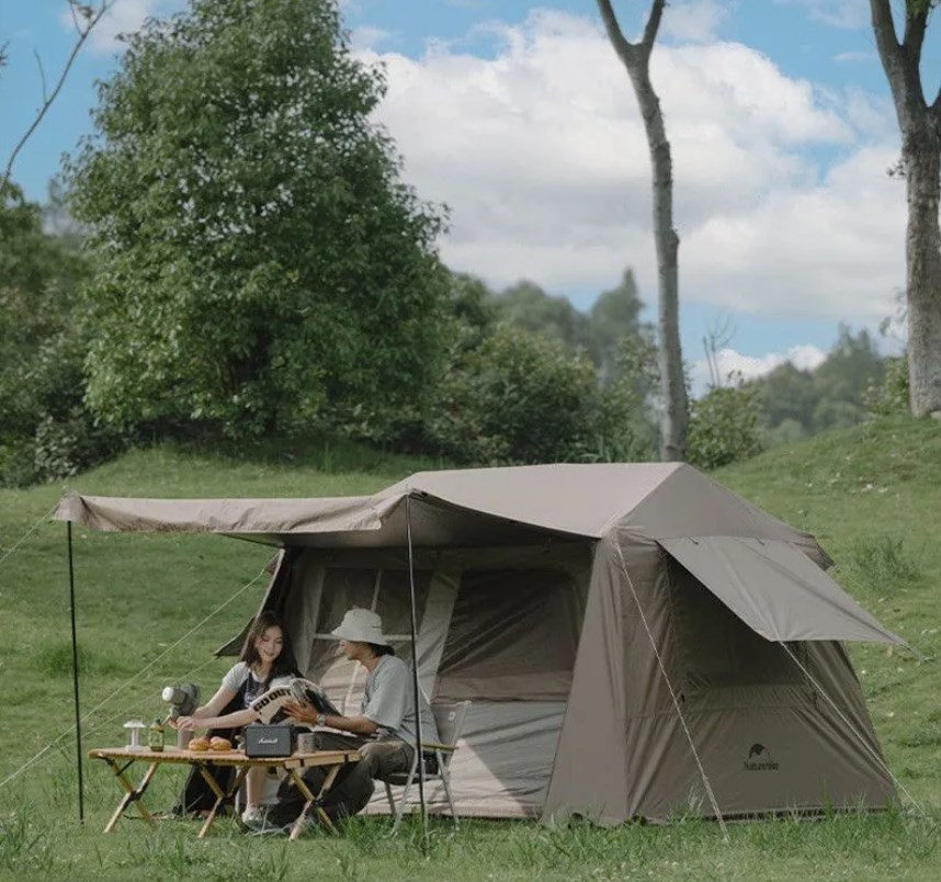 картинка Палатка Naturehike Village 6.0 II поколения 4-местная, коричневая