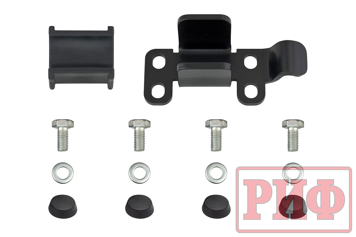 картинка Бампер задний РИФ ГАЗ Соболь с квадратом под фаркоп и калиткой (слева), лифт 50 мм