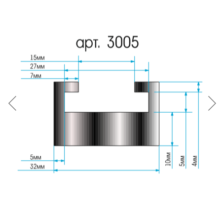 картинка Склиза 3005 BRP ГРАФИТ (150см)