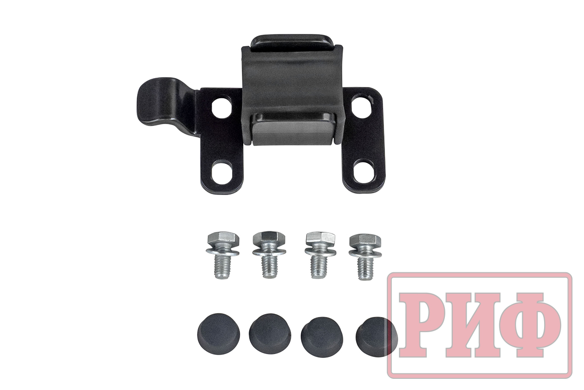 картинка Бампер задний РИФ Toyota Land Cruiser 200 2013-2015 с квадратом под фаркоп, калиткой, фонарями, подс