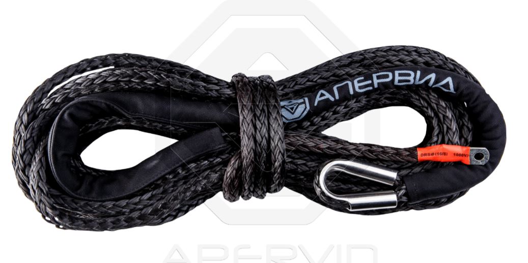 картинка Трос синтетический APERVID с коушем 5мм х 15м (серия PROFI BLACK)