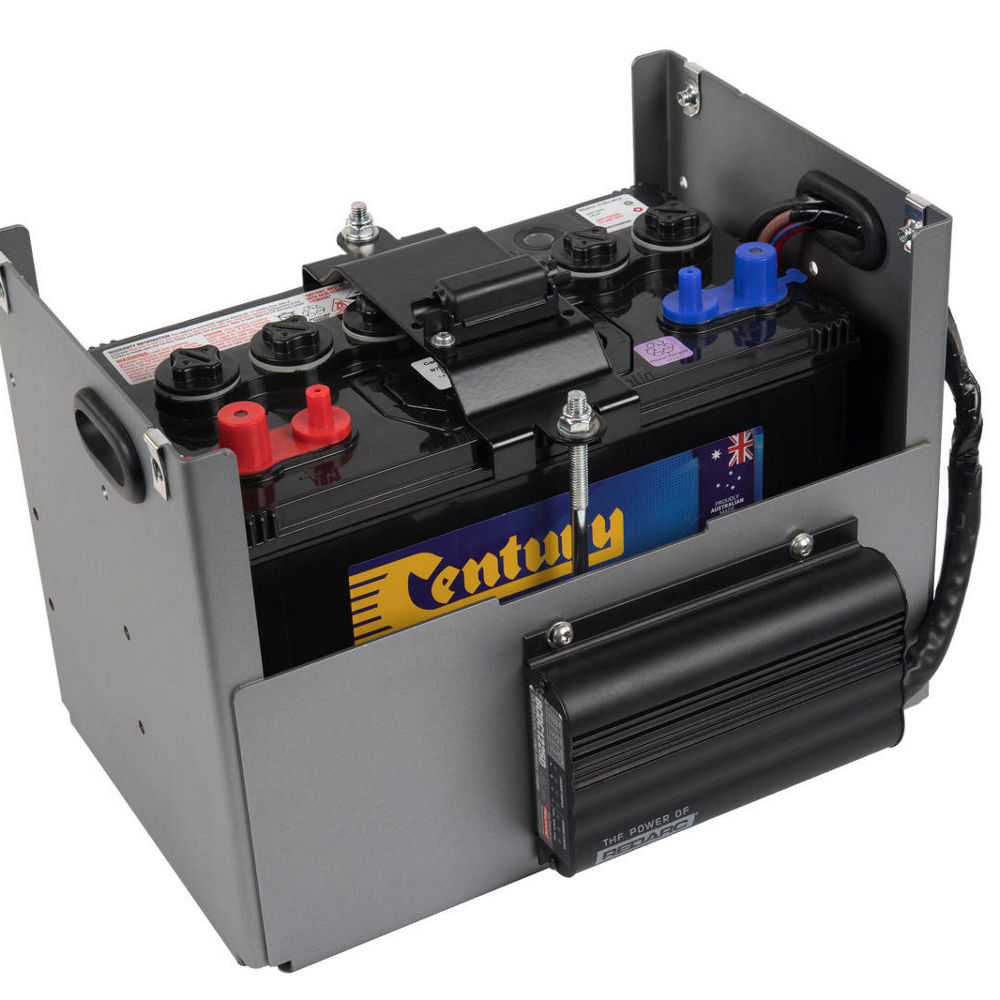 AUX BAT KIT WITH 12IN BATT BOX|WITH BOX, LOOM & BCDC1225DARB