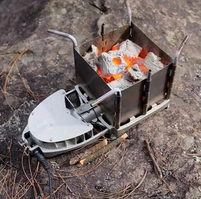 картинка Походная печка щепочница BRS-116 с наддувом