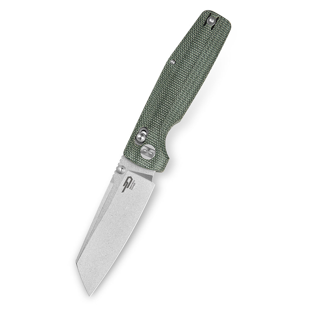 картинка Нож Bestech Slasher сталь D2, рукоять Микарта зеленая