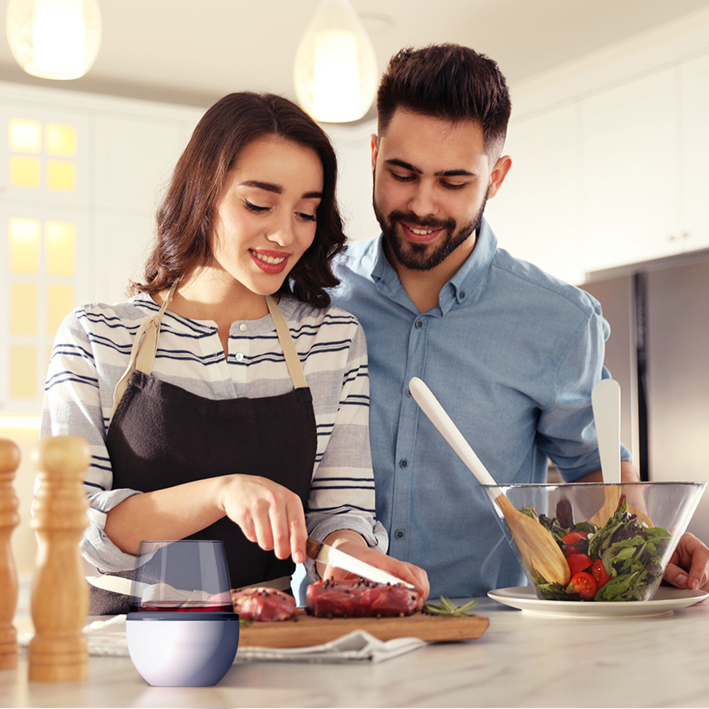 картинка Термобокал для вина WINE KUZIE 440 мл, белый