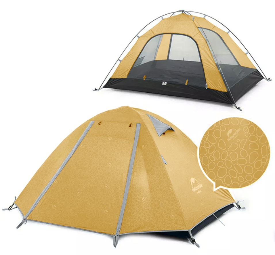 картинка Палатка Naturehike P-Series 2-местная, алюминиевый каркас, желтая