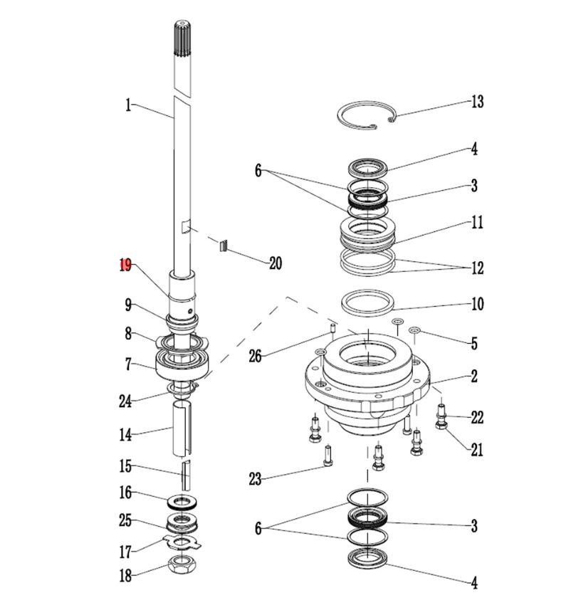 картинка Кольцо стопорное втулки подшипника (PNFM40E-31019; 41) (PREMARINE)