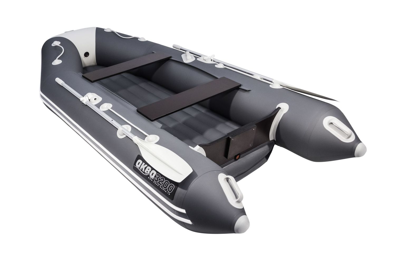 картинка Надувная лодка ПВХ, АКВА 3200 НДНД, графит/светло-серый