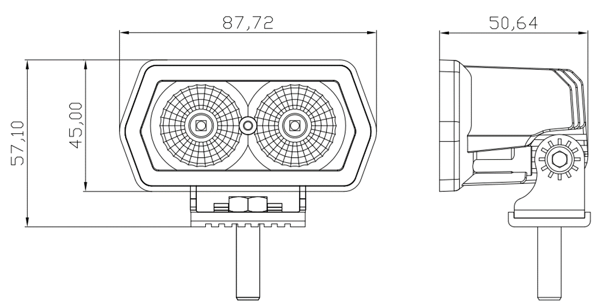 картинка Светодиодная фара дальнего света РИФ 89 мм 20W LED