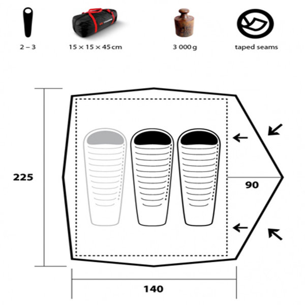 картинка Палатка Trimm COMPACT, песочный 2+1