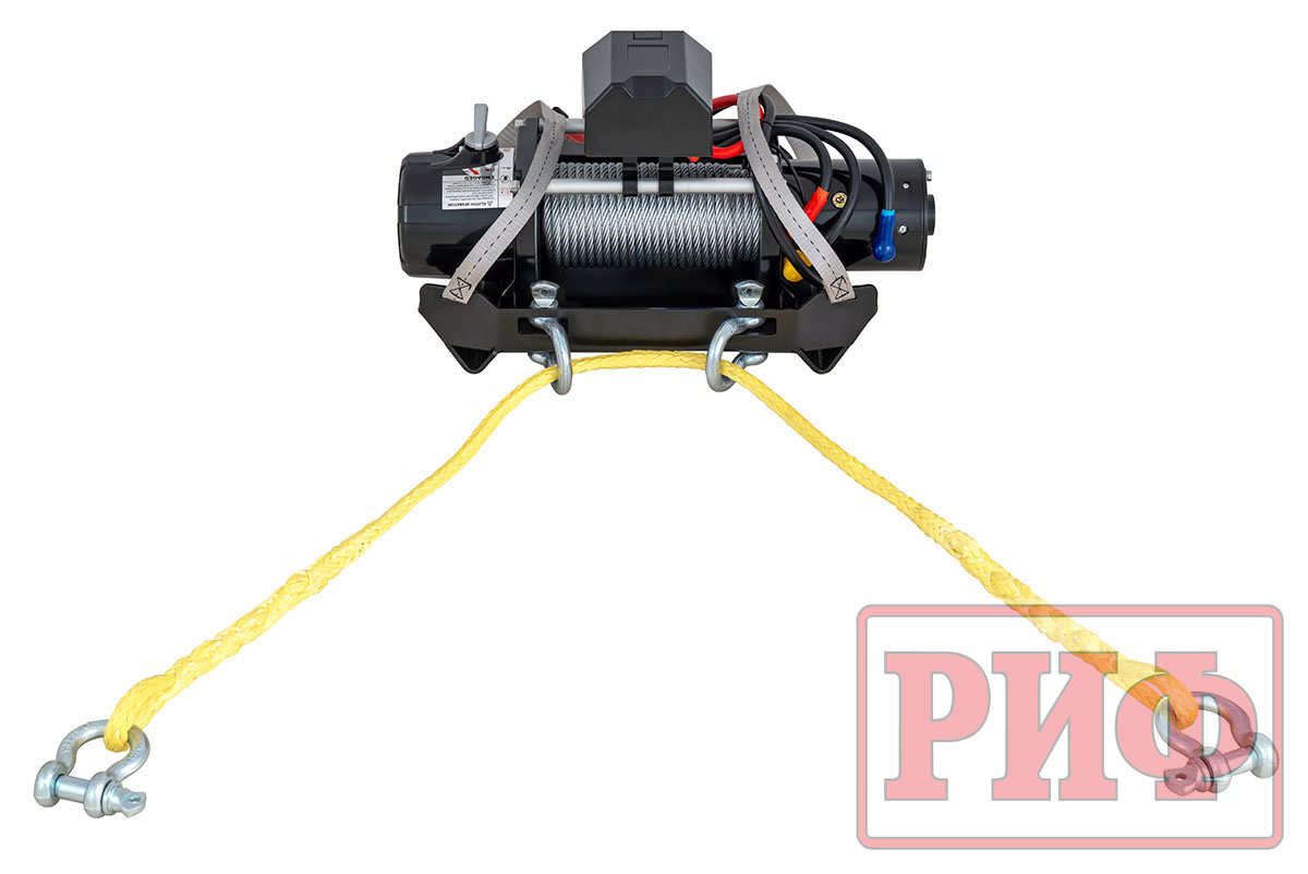 картинка Лебёдка переносная 12000 РИФ c облегчённой площадкой и проводами стальной трос