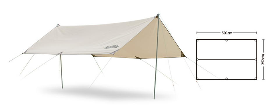 картинка Тент кемпинговый Naturehike 3Х5 м., серебристый